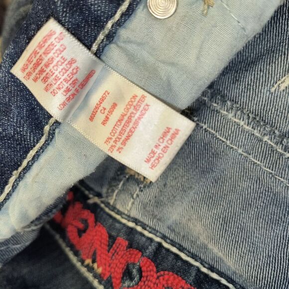 BONGO Blue Skinny Jeans with Whiskering Details - Picture 7 of 7